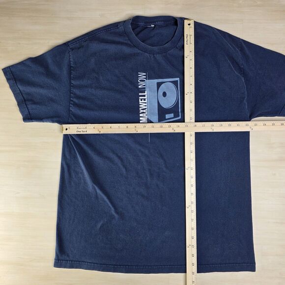 Vintage‎ 2001 Maxwell Now Album Promo R&B Shirt Navy Blue Size XL - Picture 6 of 11